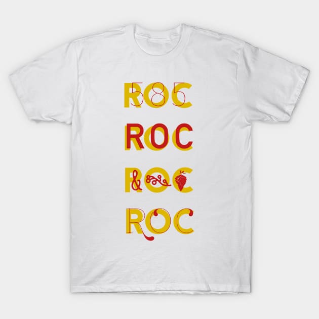 Rochester ROC fonts T-Shirt by todd_stahl_art